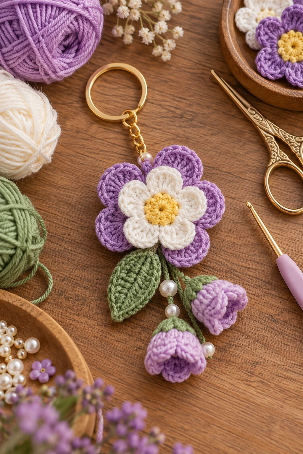crochet flower keychain tutorial — Outfit 16 — crochet flower keychain tutorial style outfit