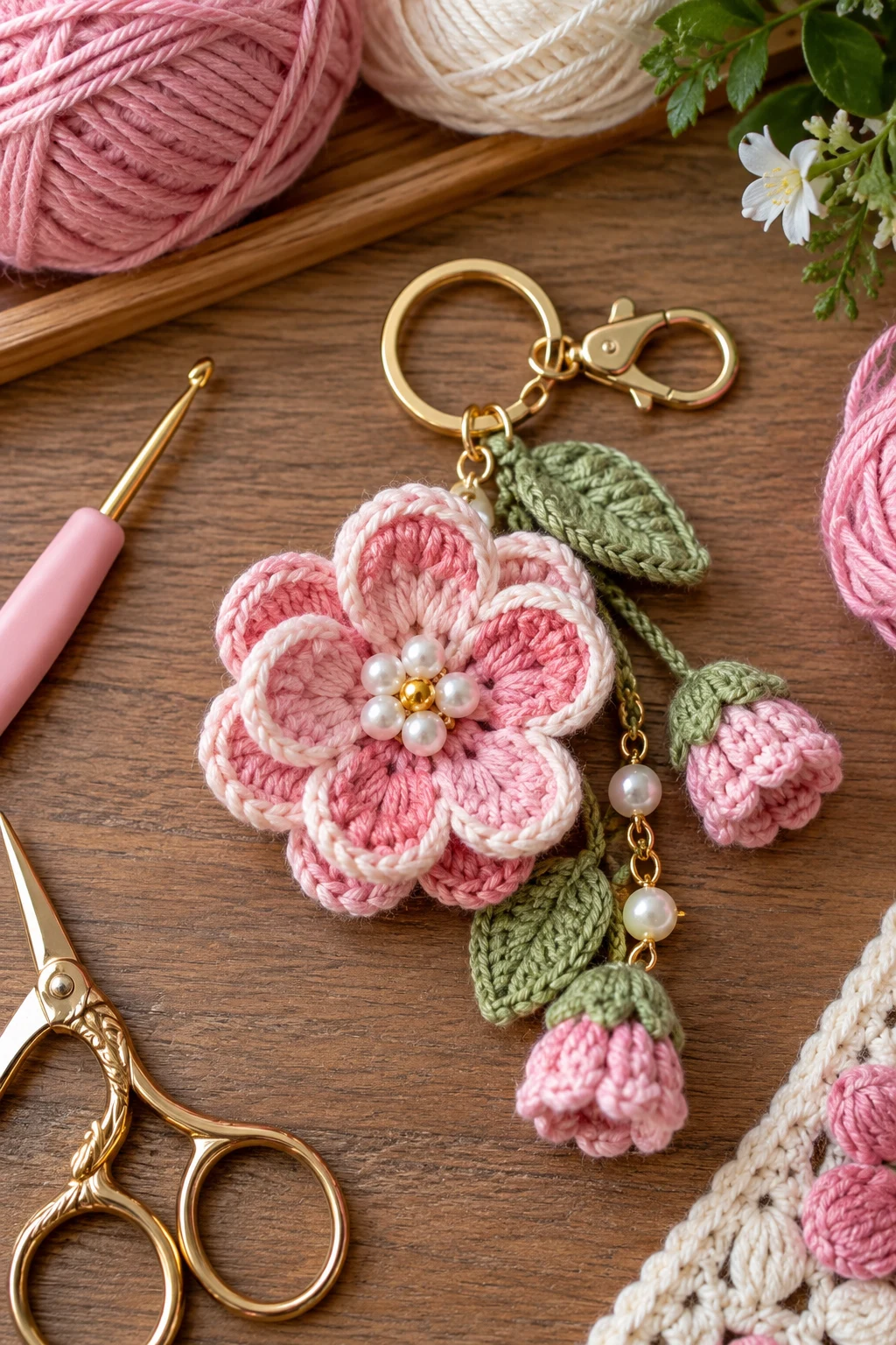 crochet flower keychain with yarn — Outfit 11 — crochet flower keychain with yarn style outfit