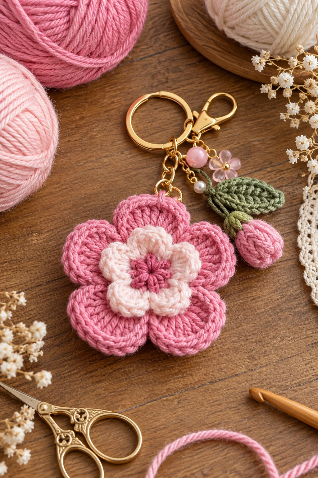 crochet flower keychain with yarn — Outfit 12 — crochet flower keychain with yarn style outfit