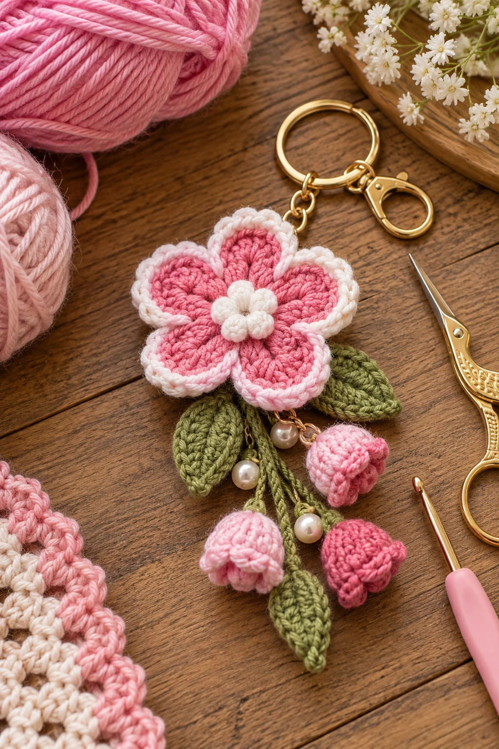 crochet flower keychain with yarn — Outfit 13 — crochet flower keychain with yarn style outfit