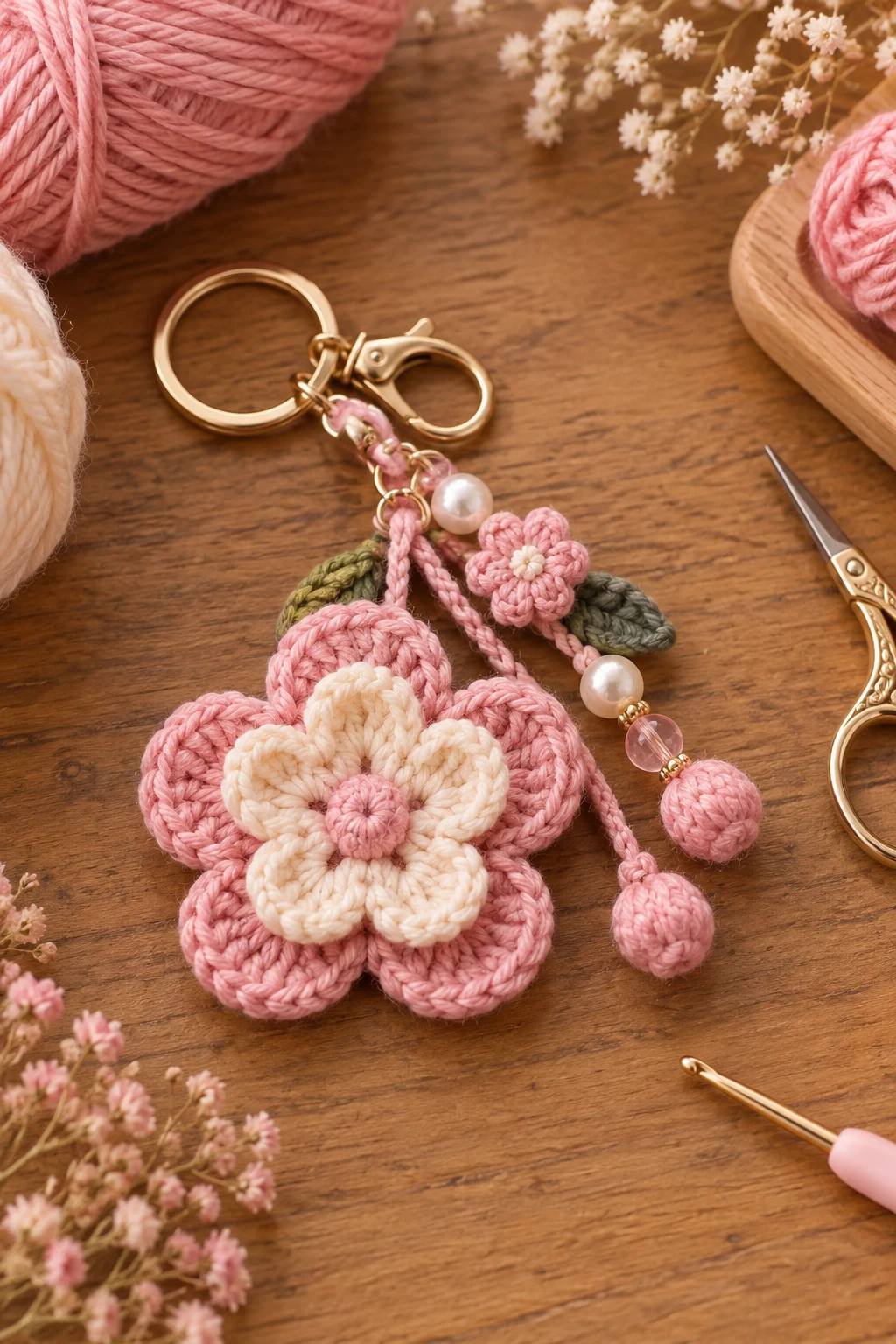 crochet flower keychain with yarn — Outfit 14 — crochet flower keychain with yarn style outfit