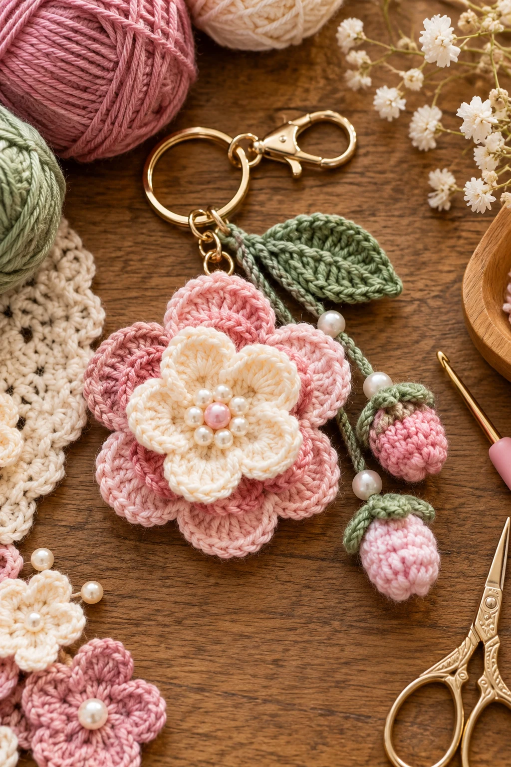 crochet flower keychain with yarn — Outfit 16 — crochet flower keychain with yarn style outfit