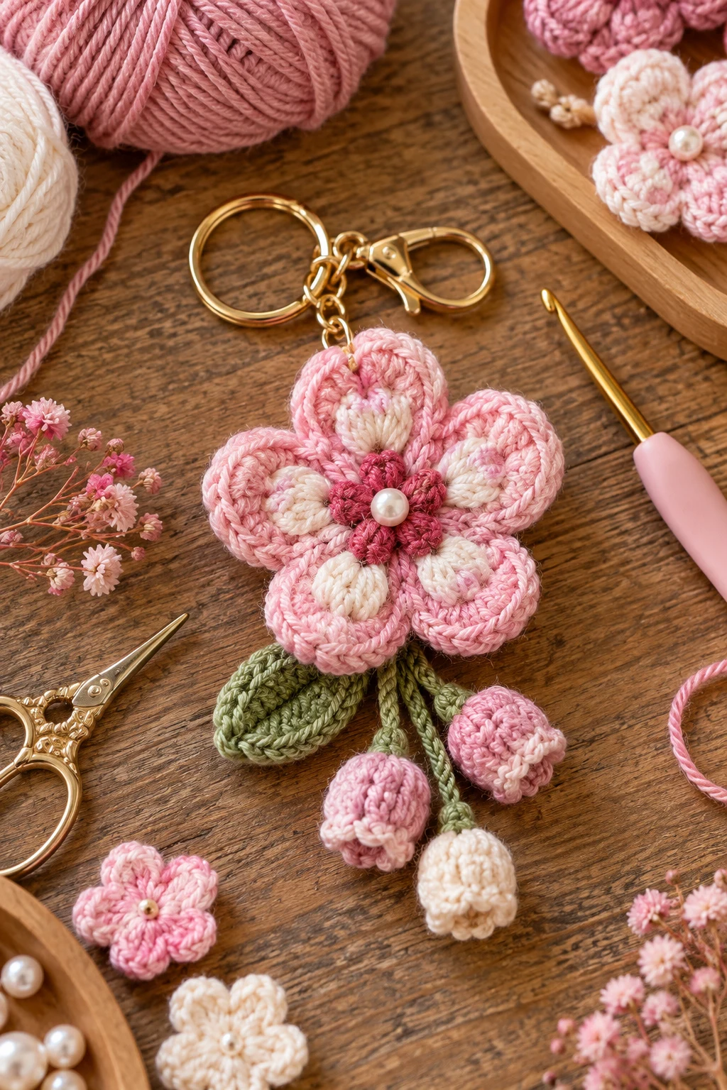 crochet flower keychain with yarn — Outfit 3 — crochet flower keychain with yarn style outfit