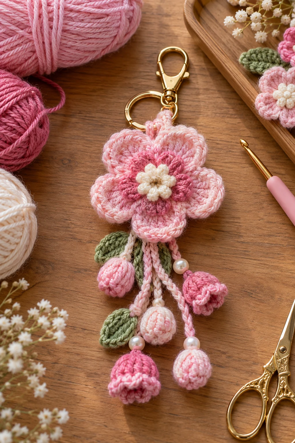 crochet flower keychain with yarn — Outfit 4 — crochet flower keychain with yarn style outfit