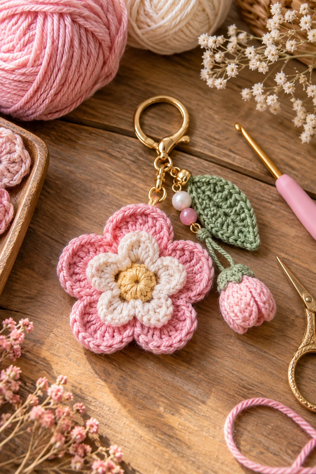 crochet flower keychain with yarn — Outfit 5 — crochet flower keychain with yarn style outfit