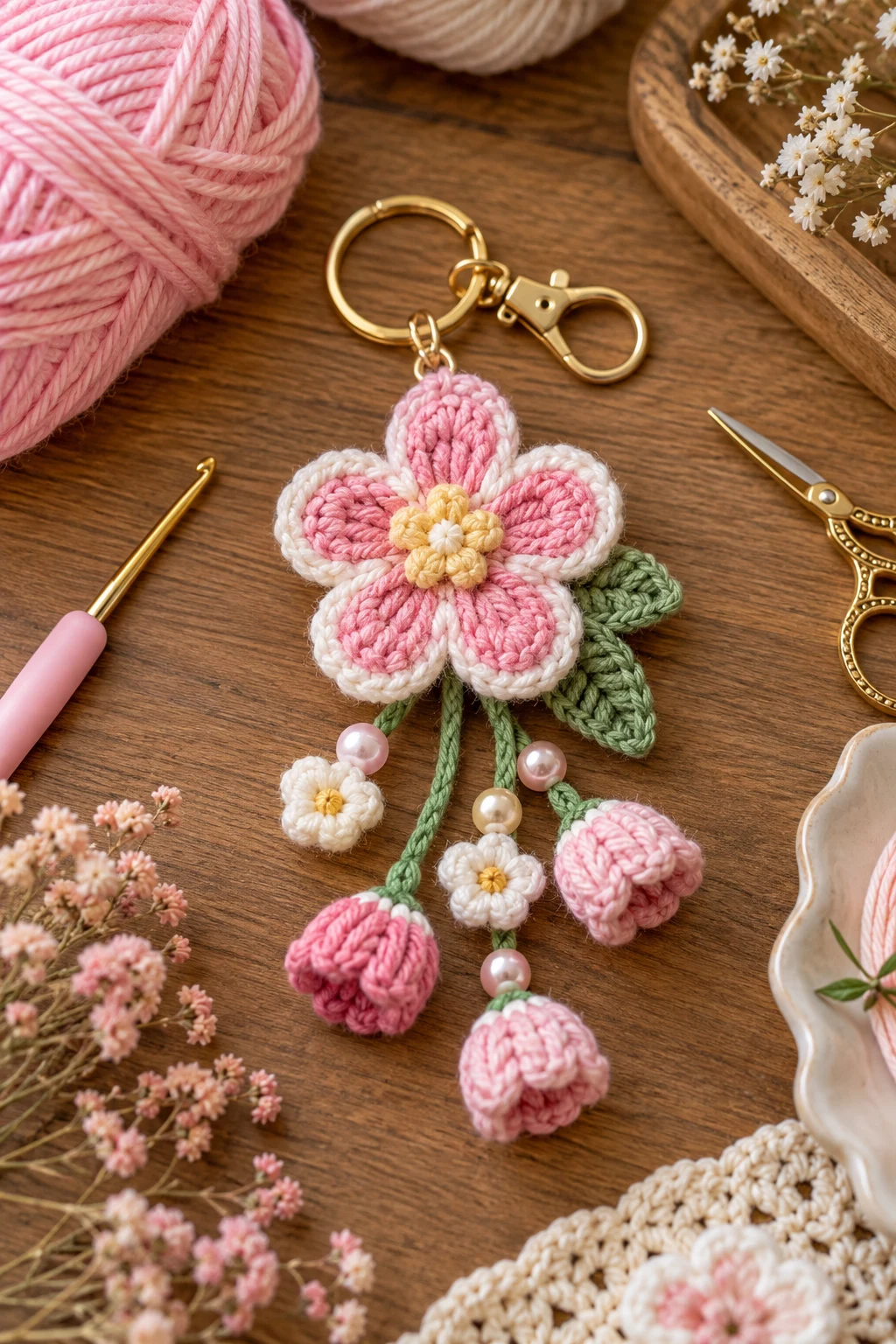 crochet flower keychain with yarn — Outfit 8 — crochet flower keychain with yarn style outfit