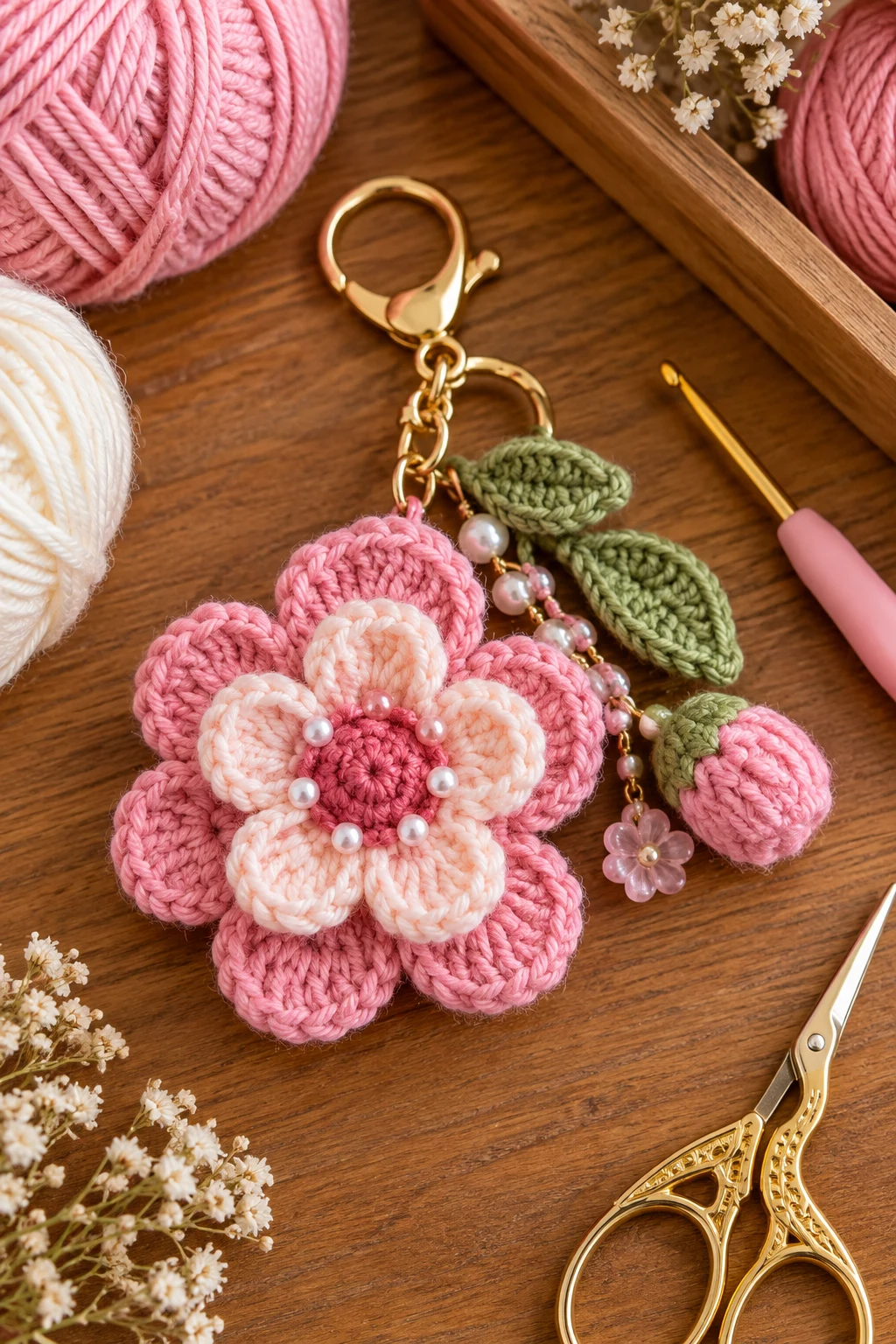 crochet flower keychain with yarn — Outfit 9 — crochet flower keychain with yarn style outfit