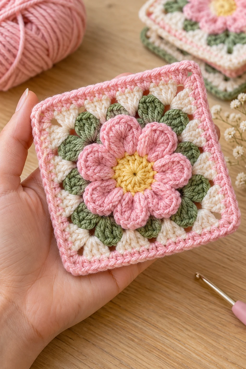 Crochet Flower Granny Square — crochet flower tutorial style outfit