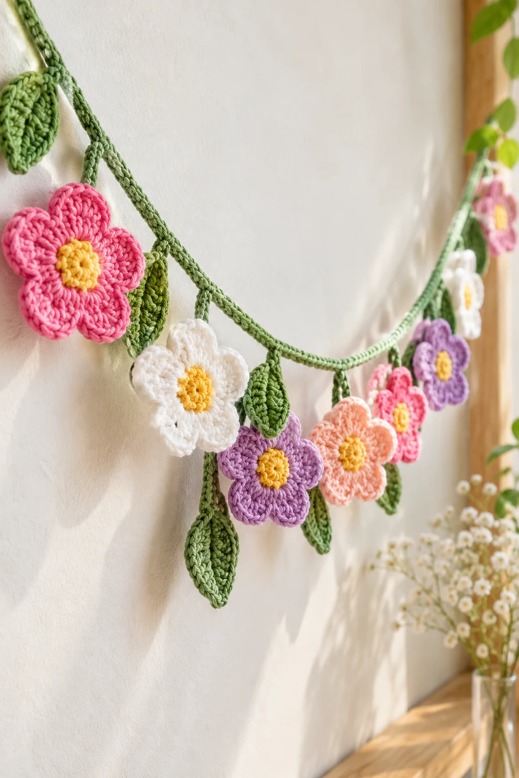 Crochet Flower Garland — crochet flower tutorial style outfit