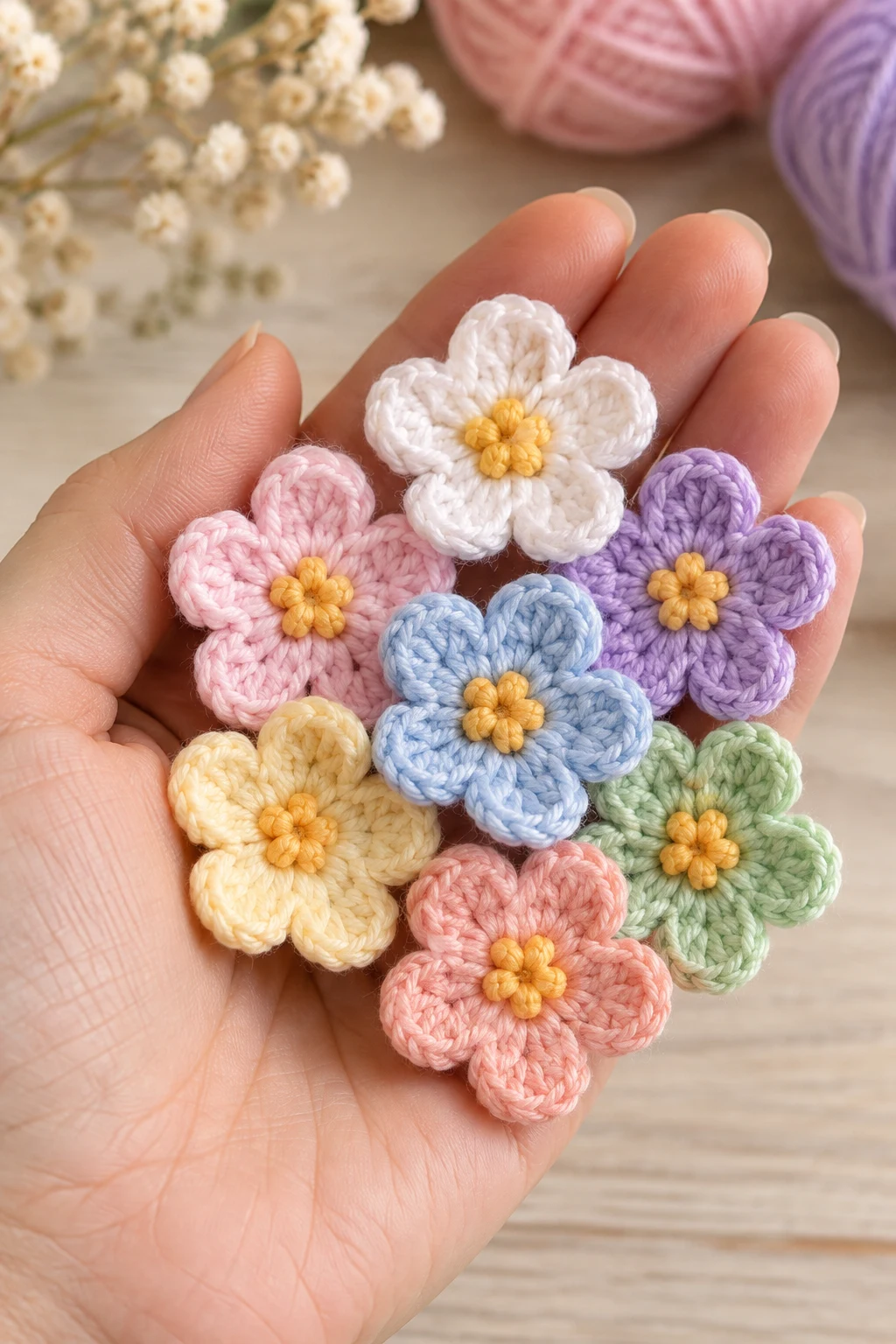 Tiny Pastel Crochet Flowers — crochet flower tutorial style outfit