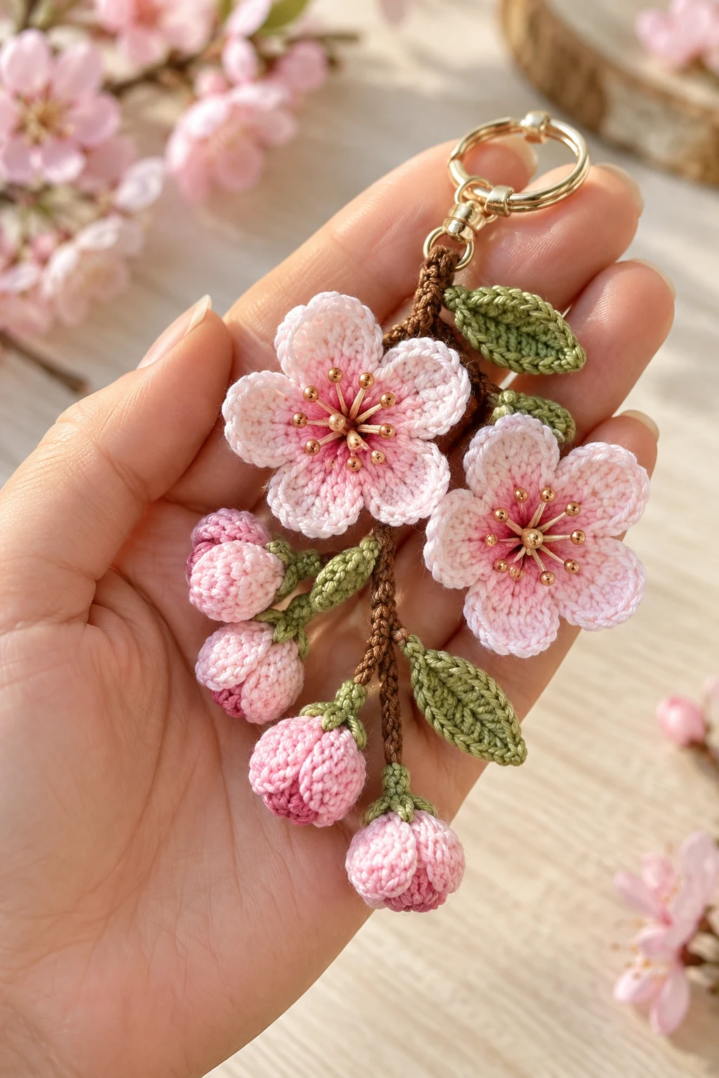 Crochet Cherry Blossom — crochet flower tutorial style outfit
