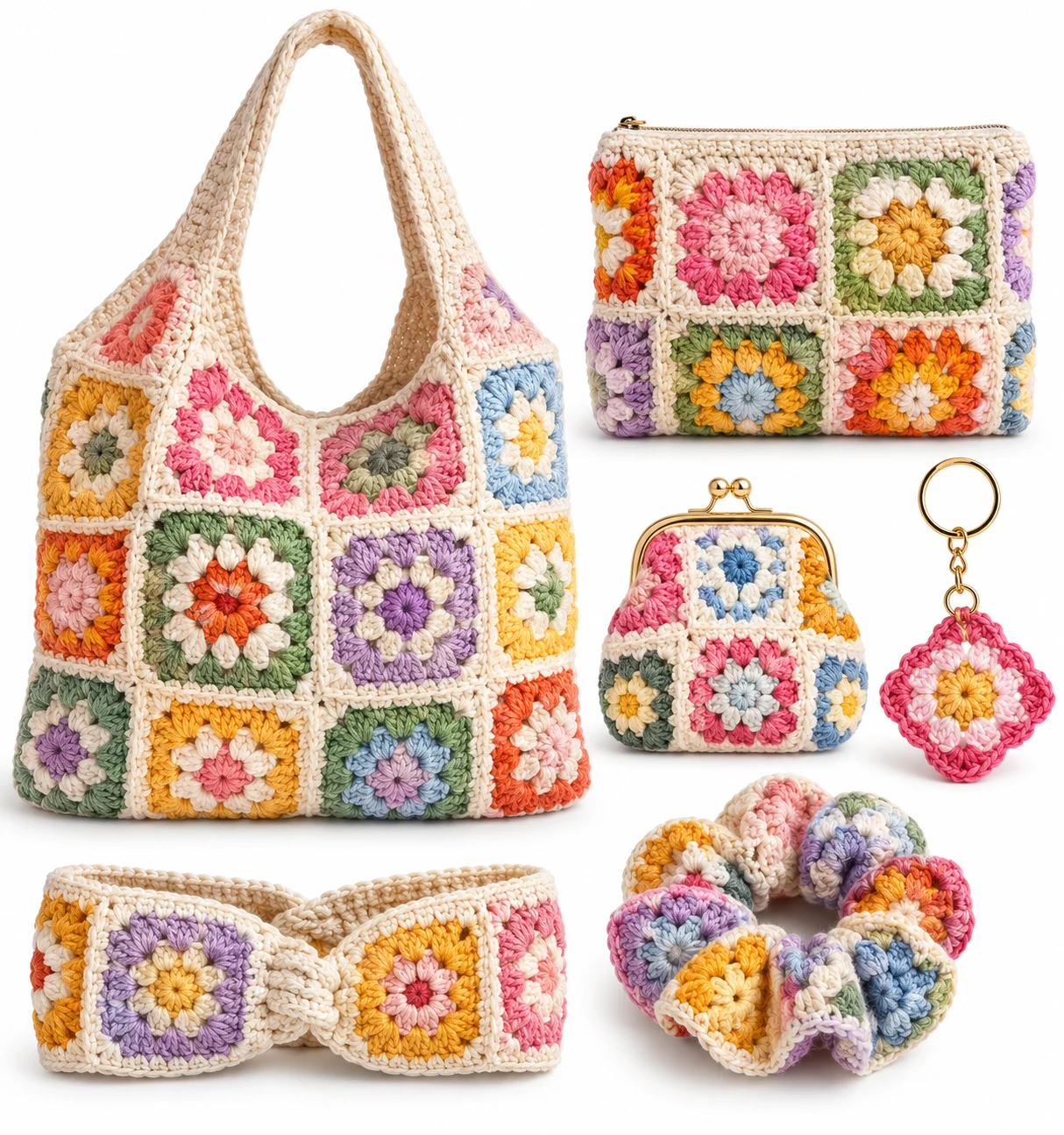 Shop: crochet granny square pattern accessories