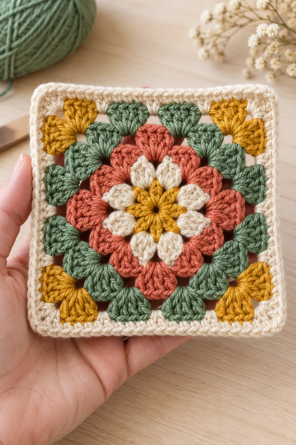 The Modern Geometric Granny Square — crochet granny square pattern