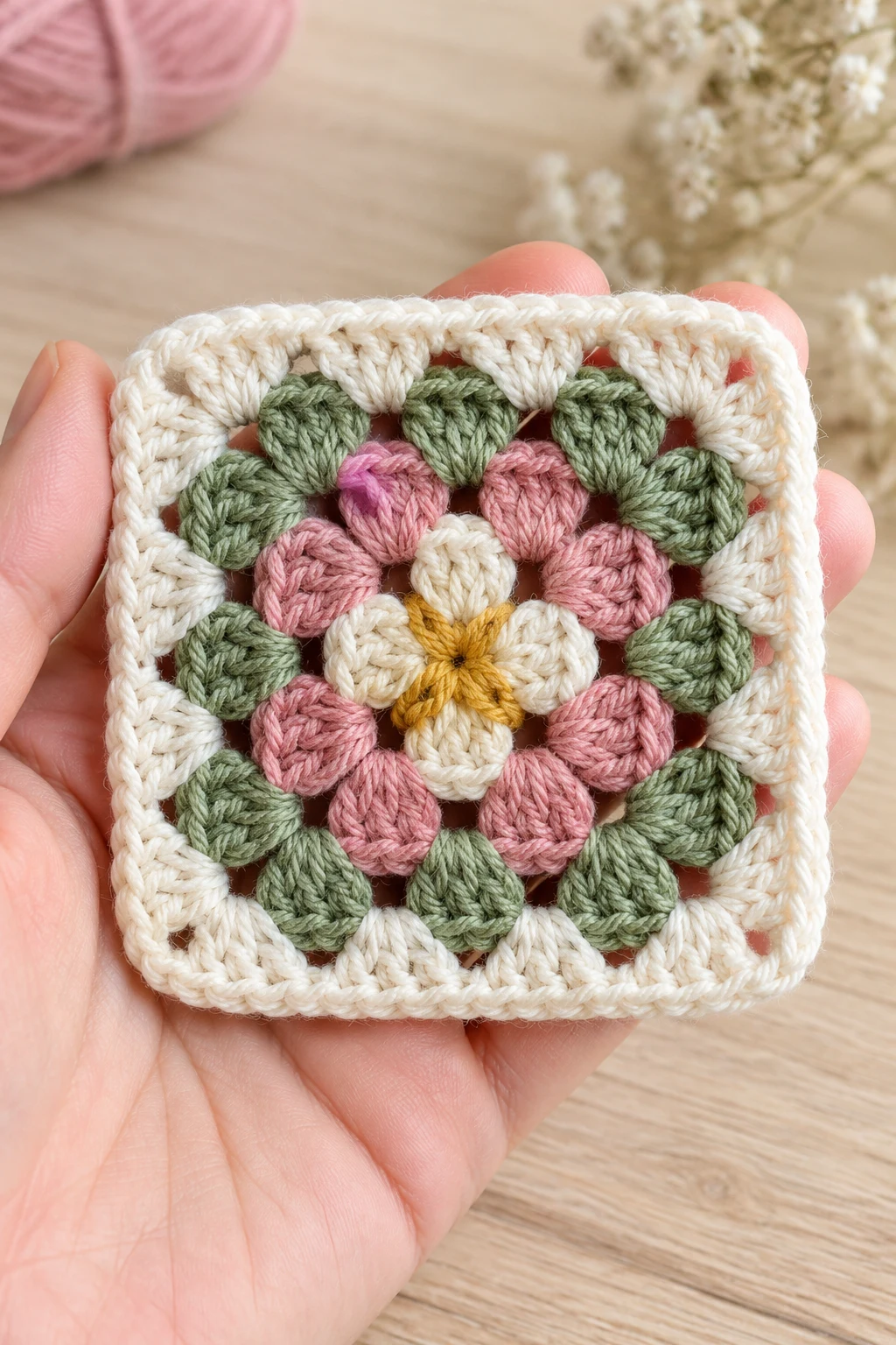 The Mini Granny Square — crochet granny square pattern