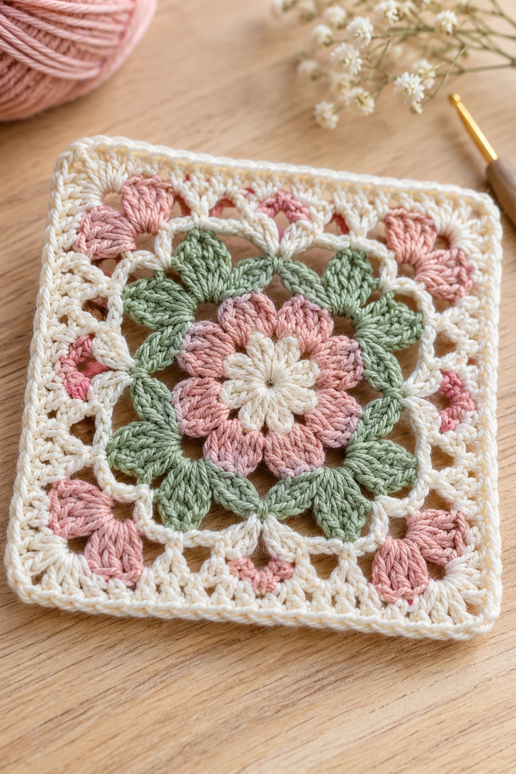 The Lacy Openwork Granny Square — crochet granny square pattern