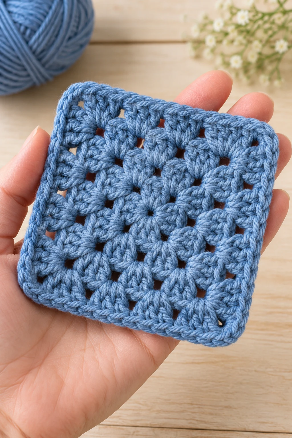 The Solid Granny Square — crochet granny square pattern