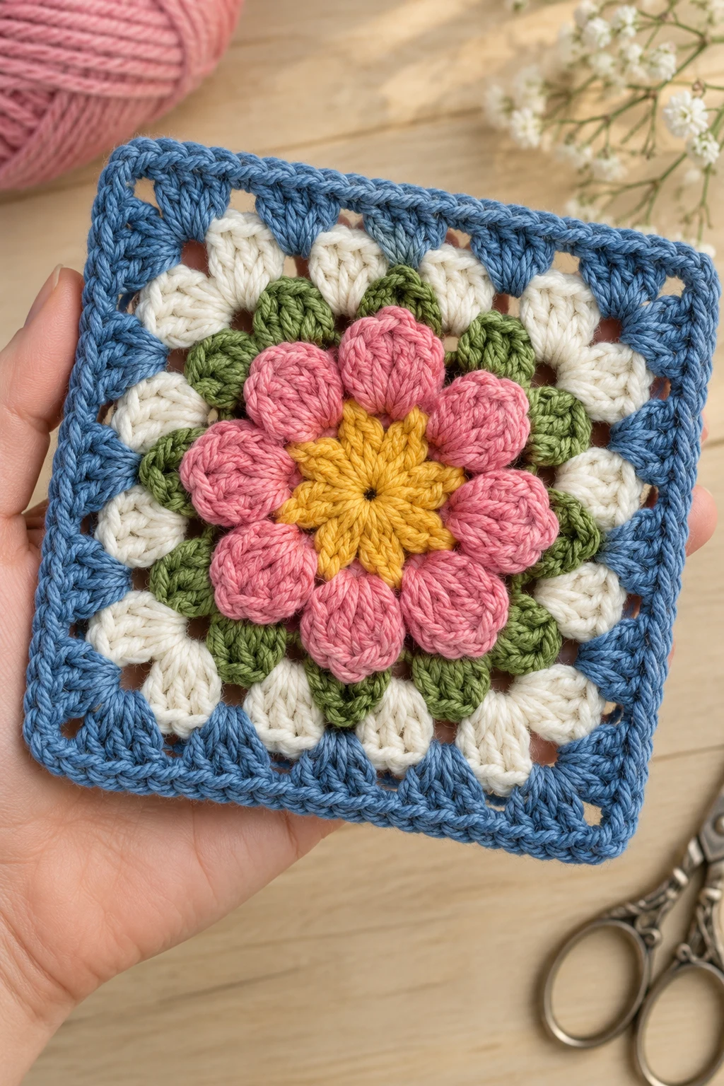 The African Flower-Inspired Granny Square — crochet granny square pattern