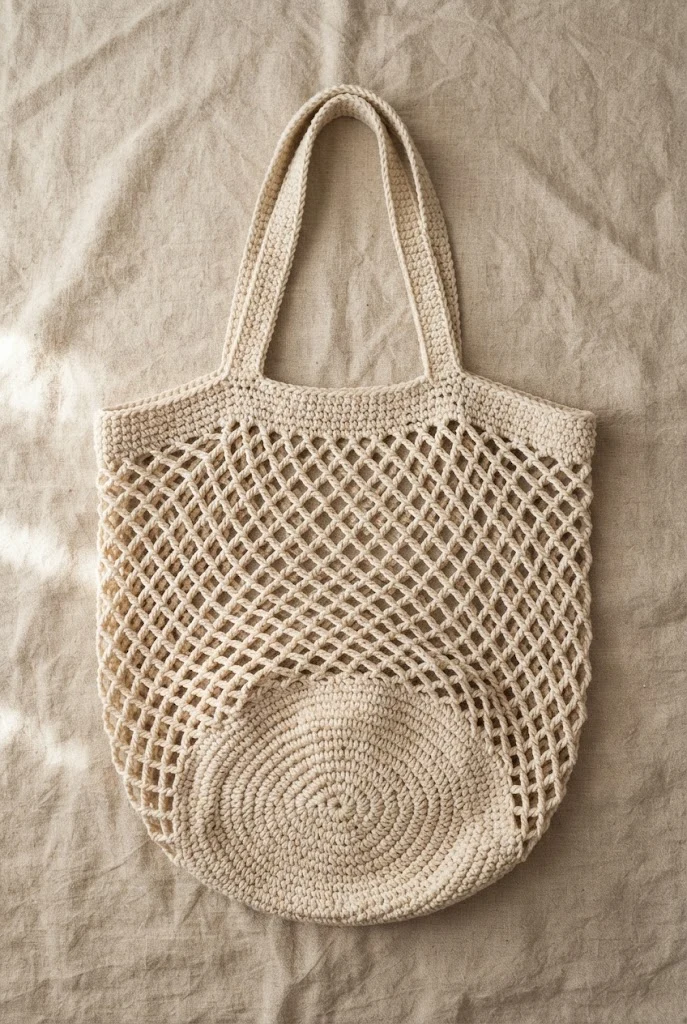 The Classic Mesh Farmers Tote — crochet grocery bag pattern free