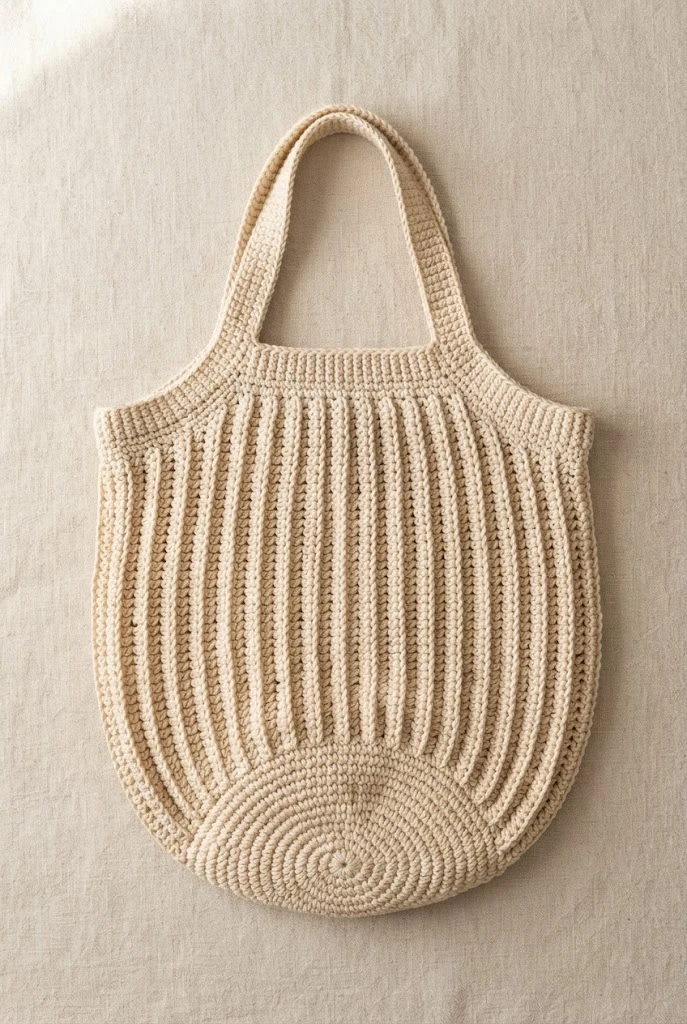 The Stretchy Accordion Tote — crochet grocery bag pattern free