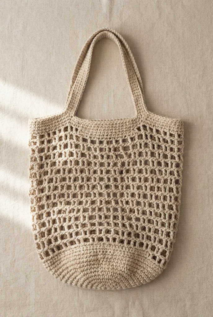 The Quick-Stitch Market Tote — crochet grocery bag pattern free