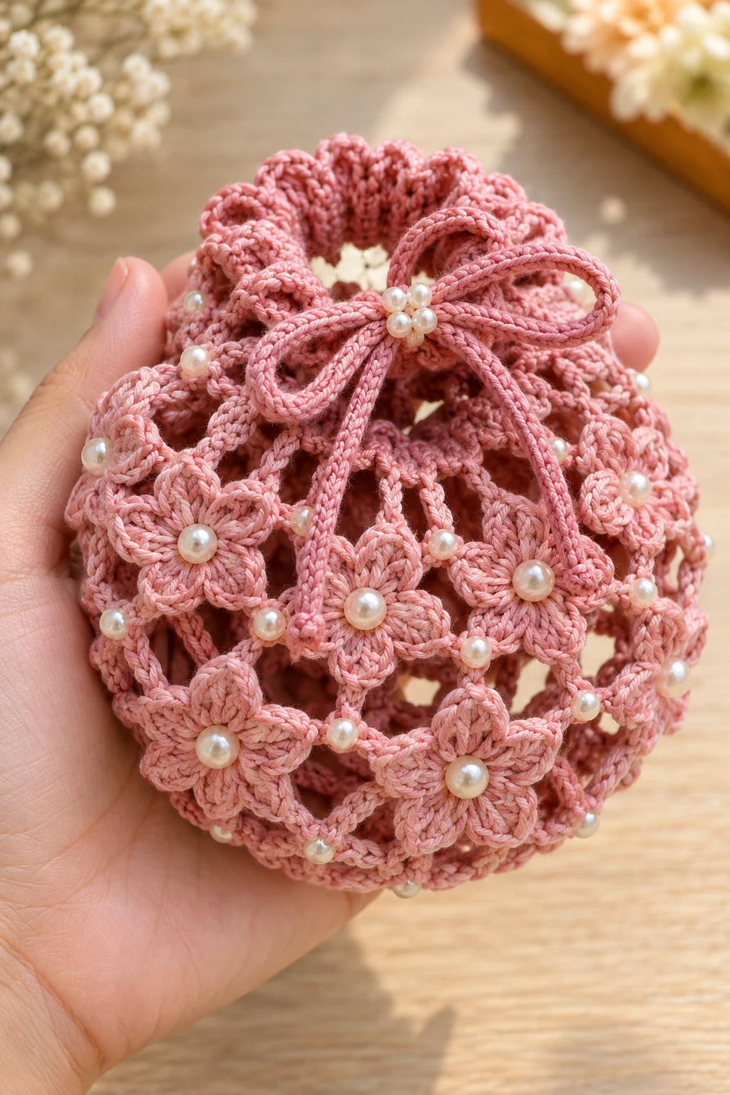 A Crochet Bun Cover — crochet hair accessories style outfit
