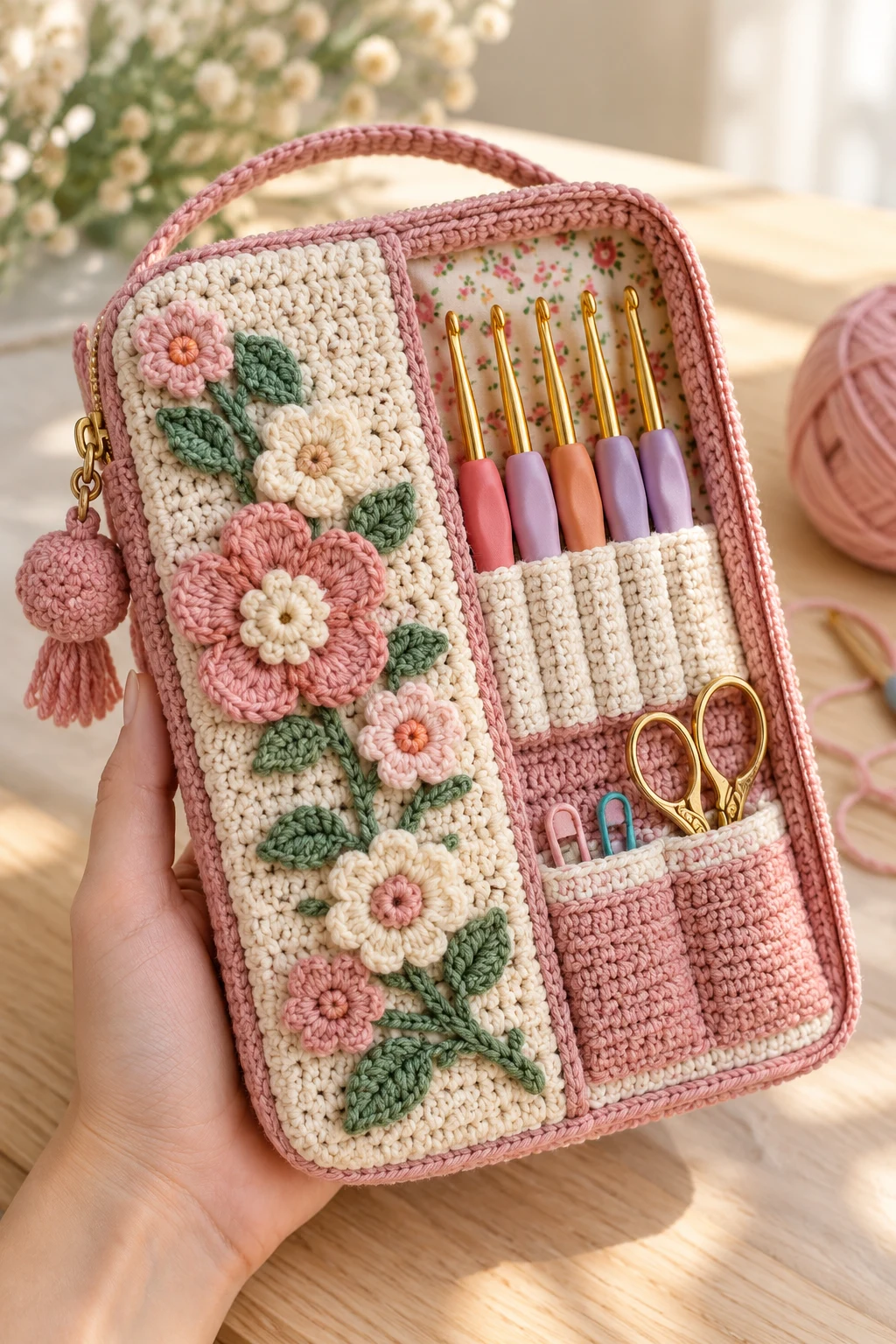 Personalized Crochet Hook Bag — crochet hook bag