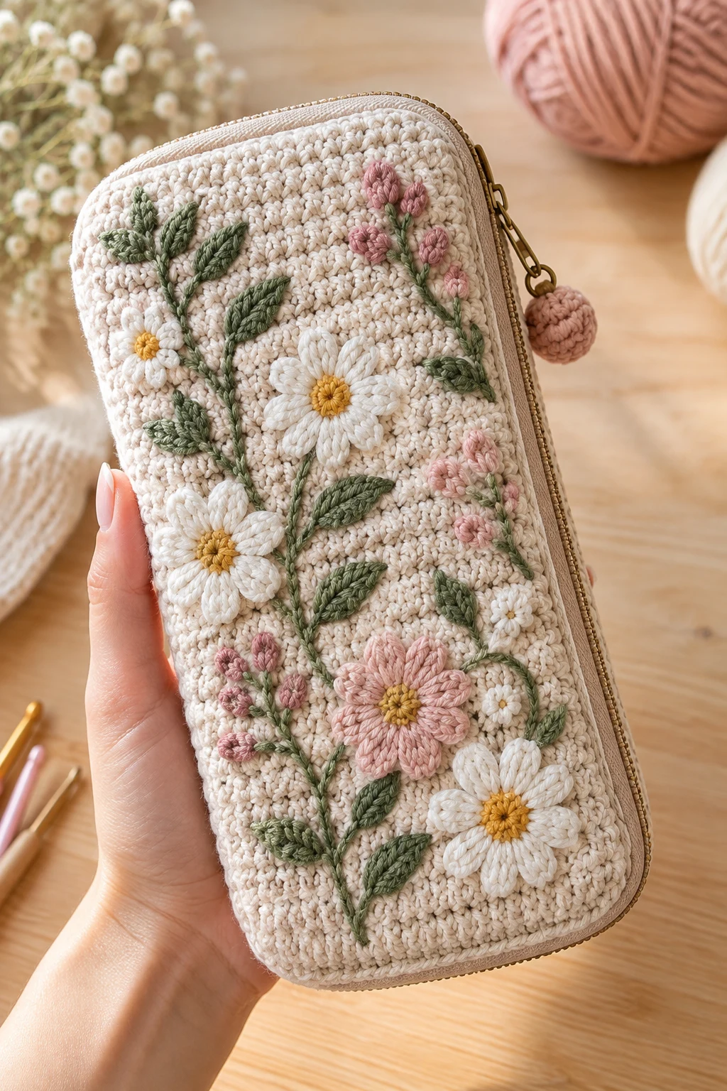 Zippered Crochet Needle Bag — crochet hook bag