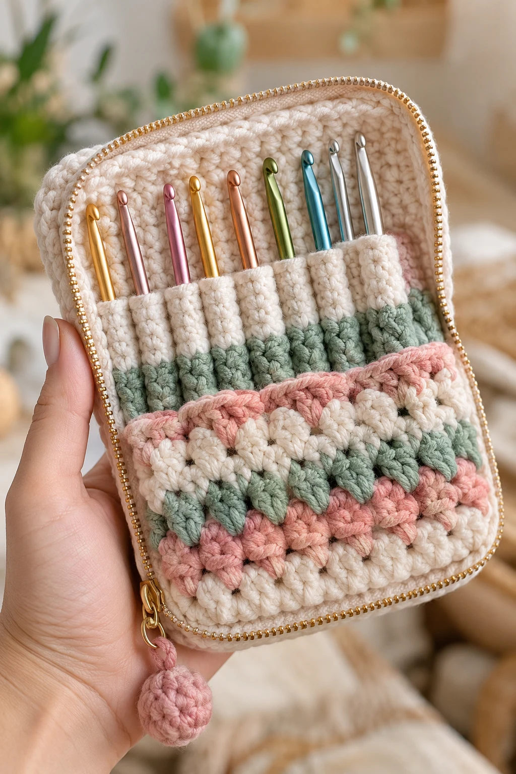Chunky Yarn Crochet Hook Bag — crochet hook bag