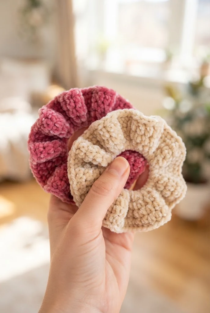 Velvet Scrunchie Duo Sets — crochet ideas for best friends style outfit