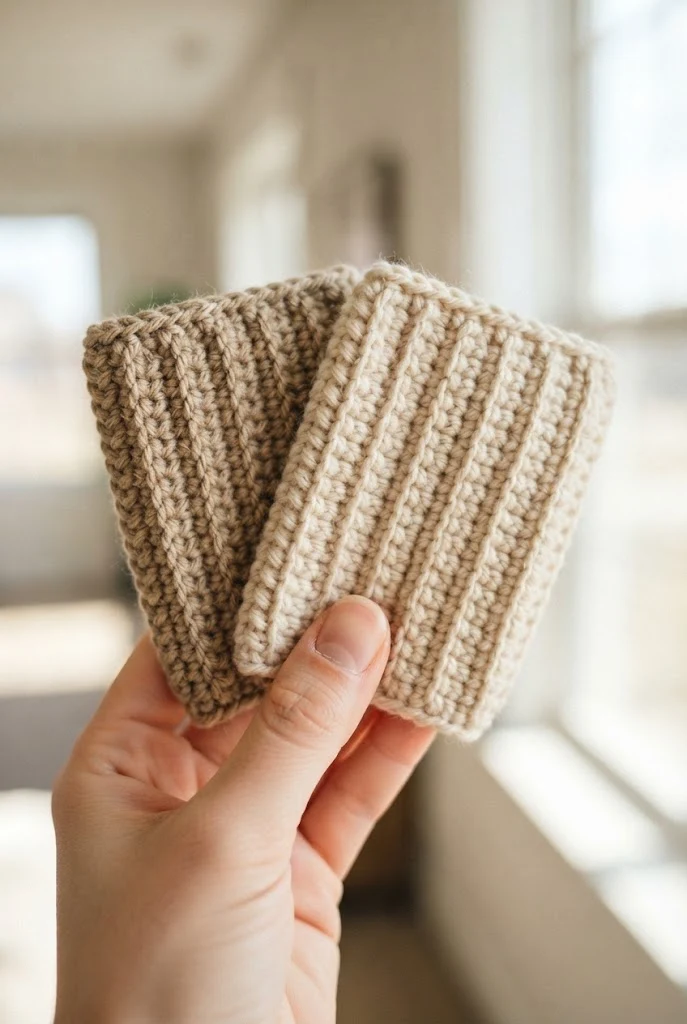 Minimalist Ribbed Coffee Cup Sleeves — crochet ideas for best friends style outfit