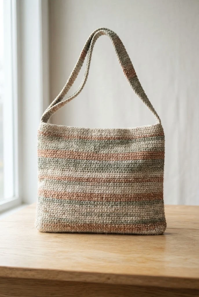 Rustic Linen Stitch Tablet Sling — crochet ipad bag style outfit