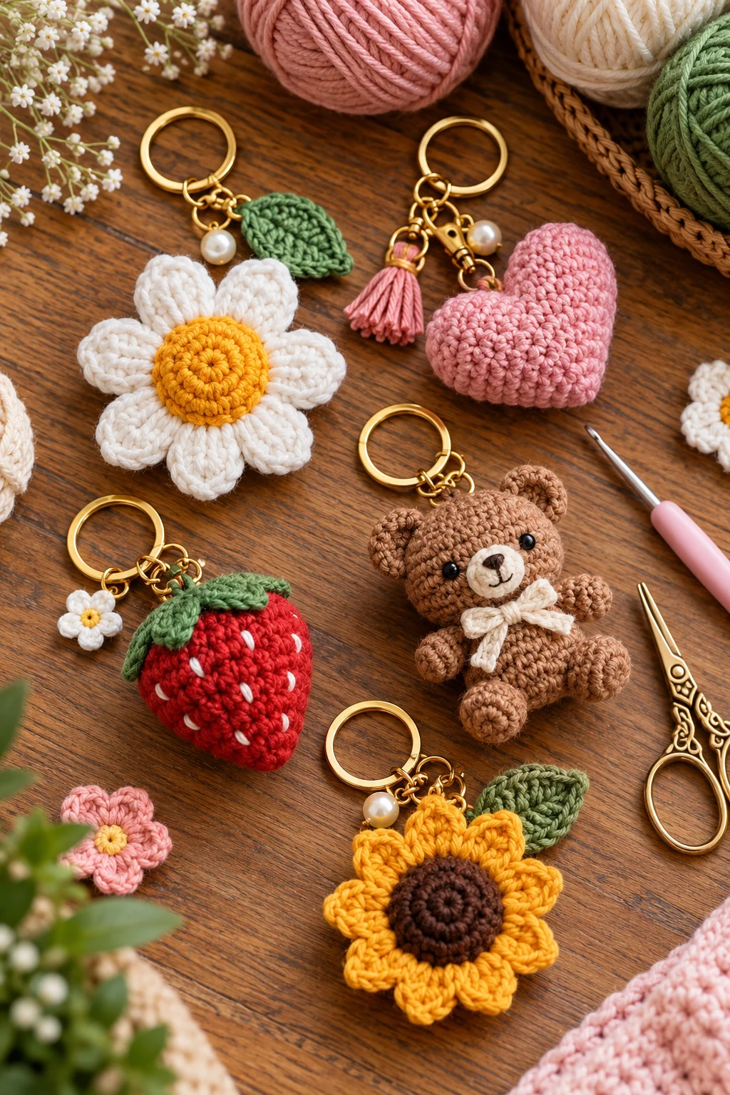Cute Crochet Keychain — crochet items style outfit