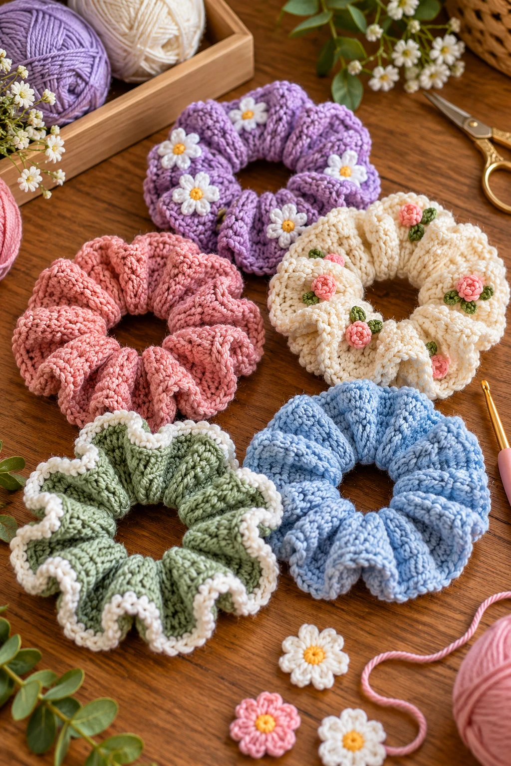 Crochet Scrunchies — crochet items style outfit