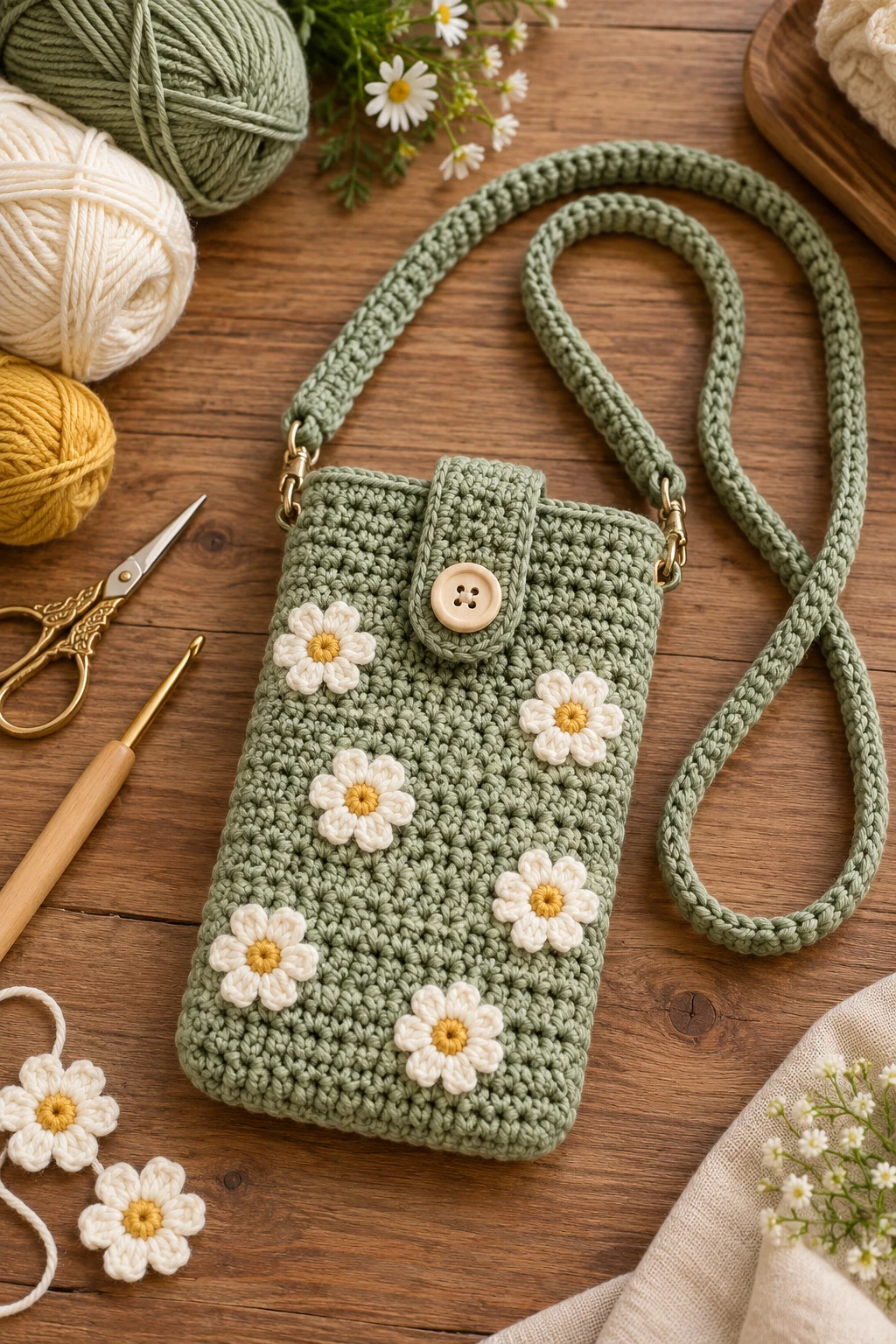Crochet Phone Crossbody Bag — crochet items style outfit