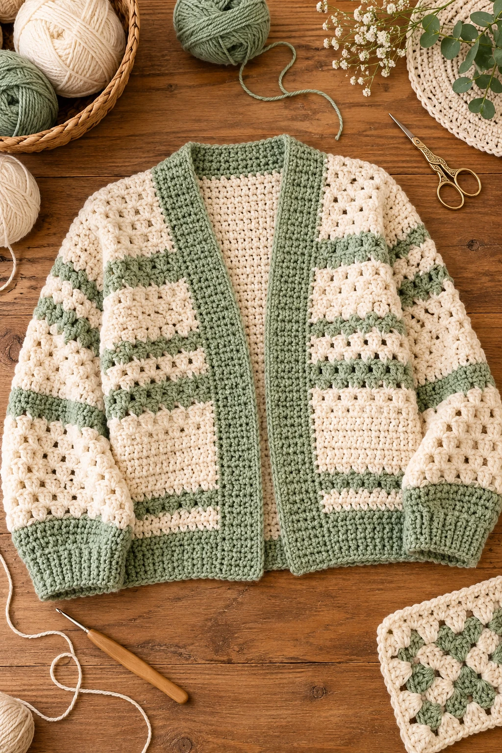 Free-Pattern-Friendly Simple Jacket — Crochet Jacket style outfit