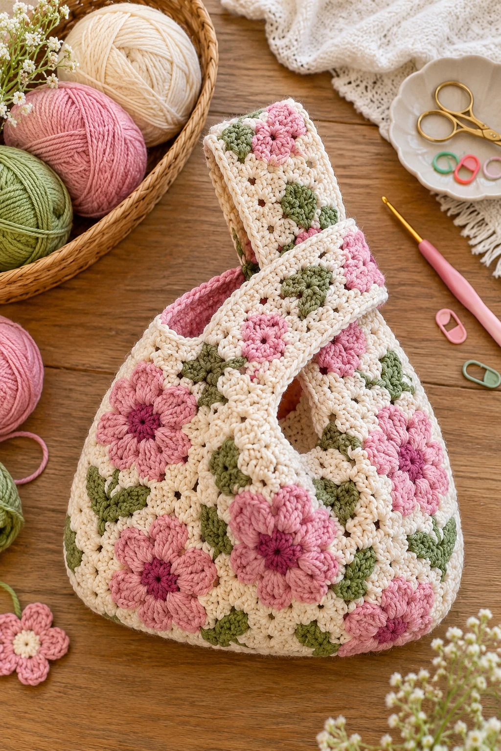 Japanese Knot Bag for Beginners — crochet japanese knot bag pattern free style outfit