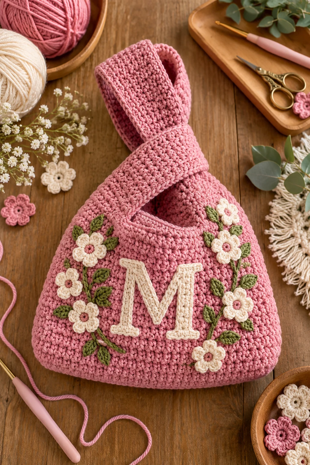 Personalized Crochet Japanese Knot Bag — crochet japanese knot bag pattern free style outfit