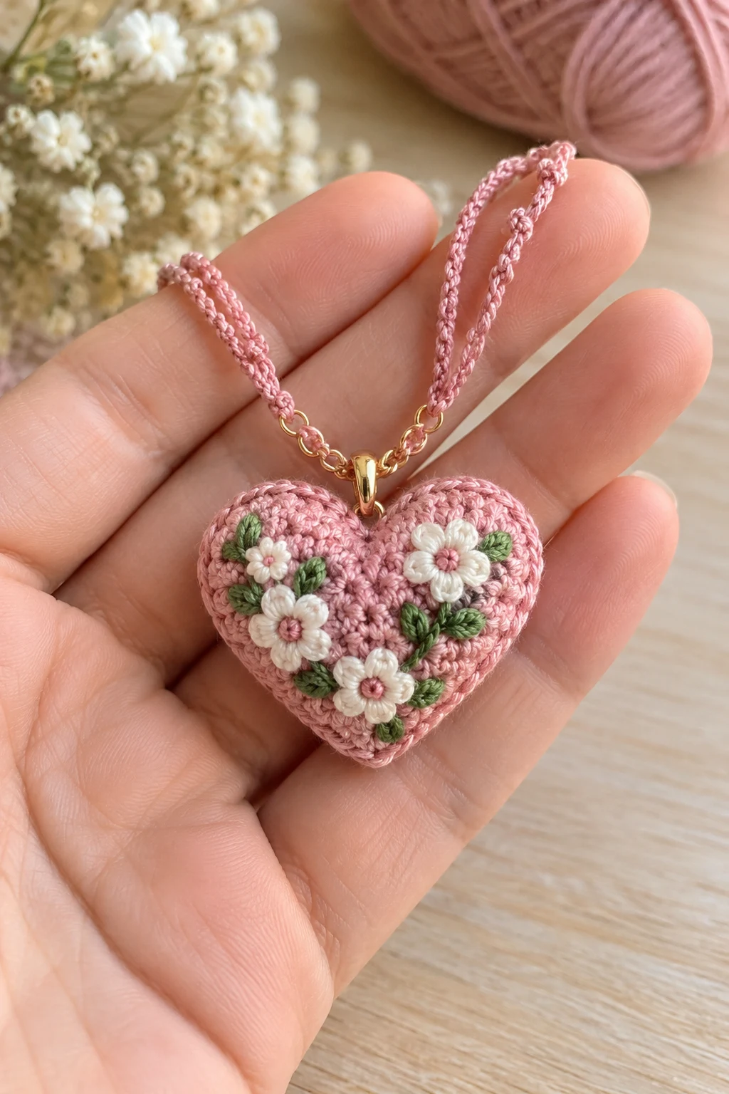 Sweet Crochet Heart Pendant — crochet jewelry patterns style outfit