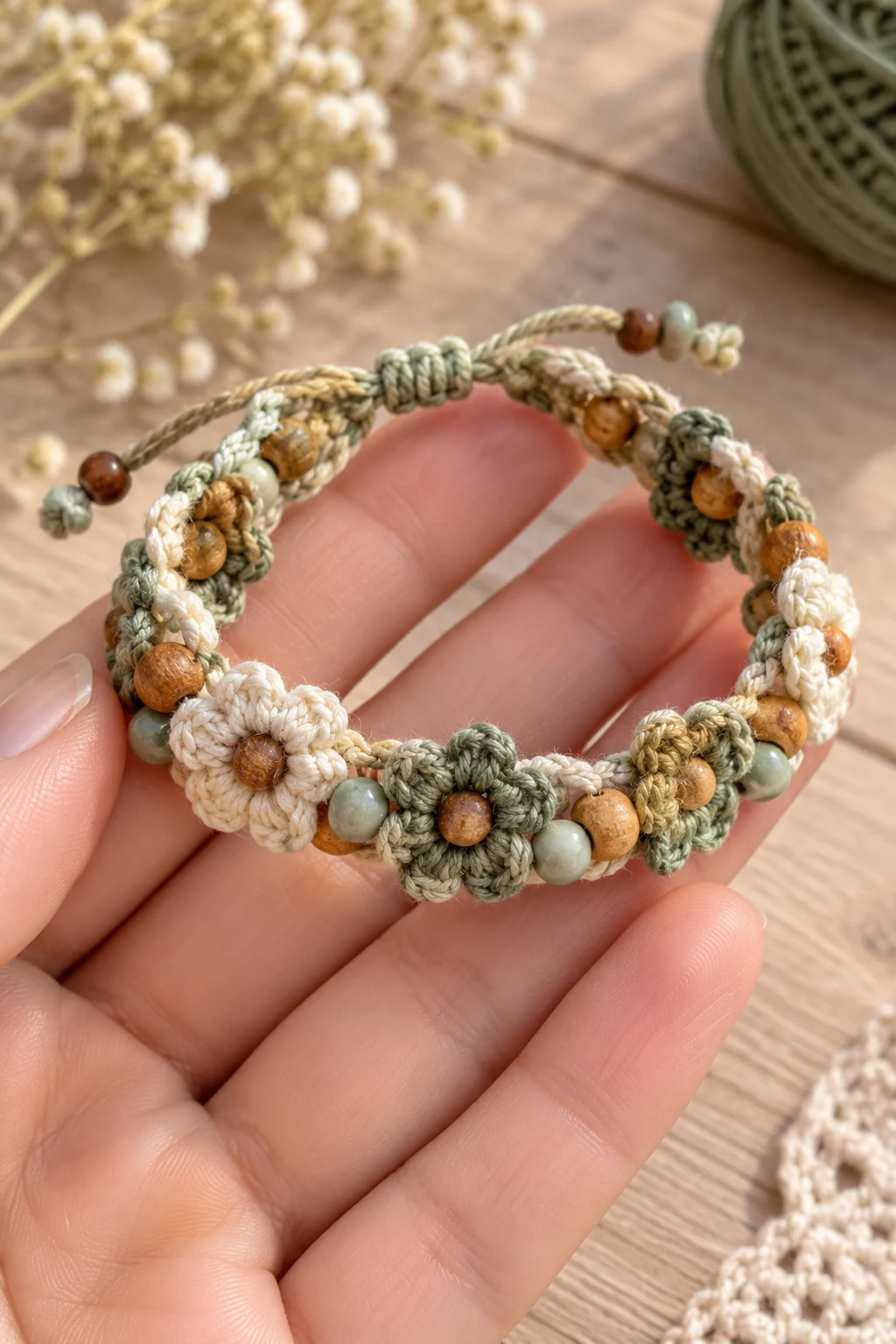 Boho Crochet Beaded Bracelet — crochet jewelry patterns style outfit