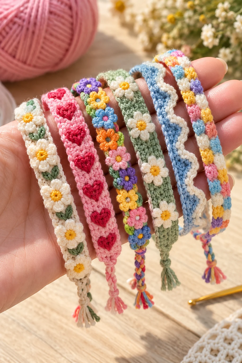 Colorful Crochet Friendship Bracelets — crochet jewelry patterns style outfit