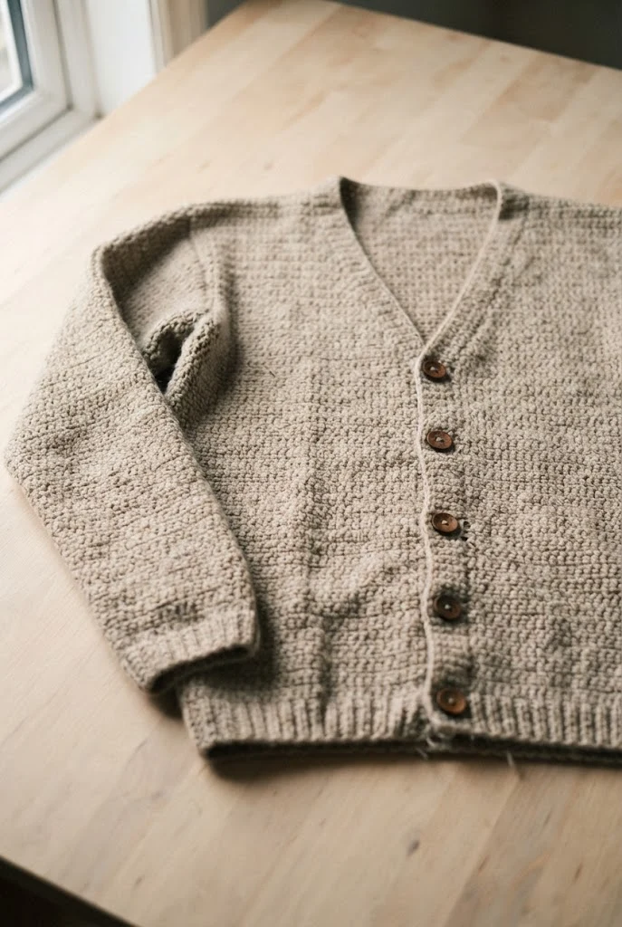 Vintage Button-Front Grandad Jumper — crochet jumper style outfit
