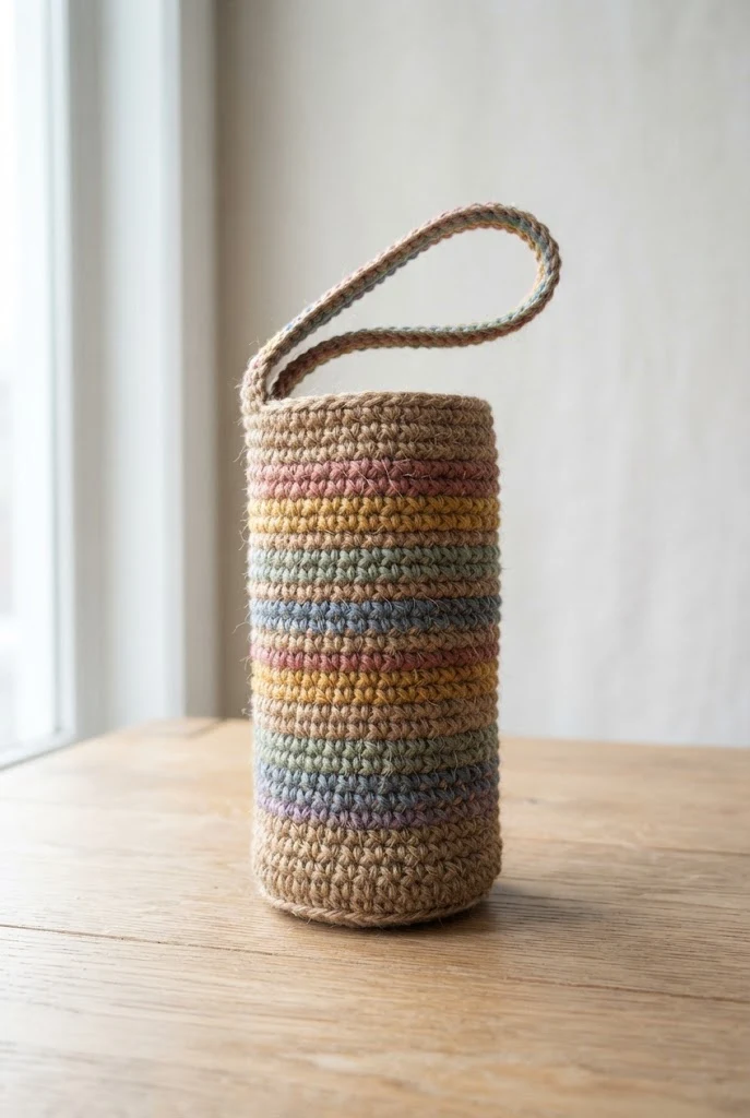 Rainbow Striped Energy Jute Bag — crochet jute bag style outfit