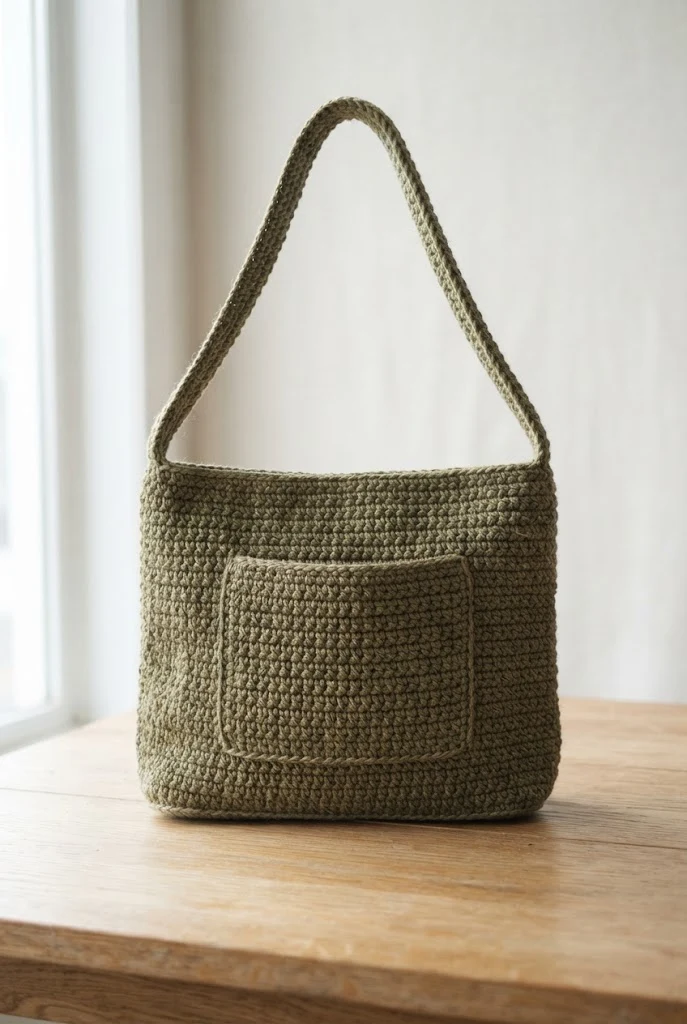 Retro Granny Square Jute Handbag — crochet jute bag style outfit