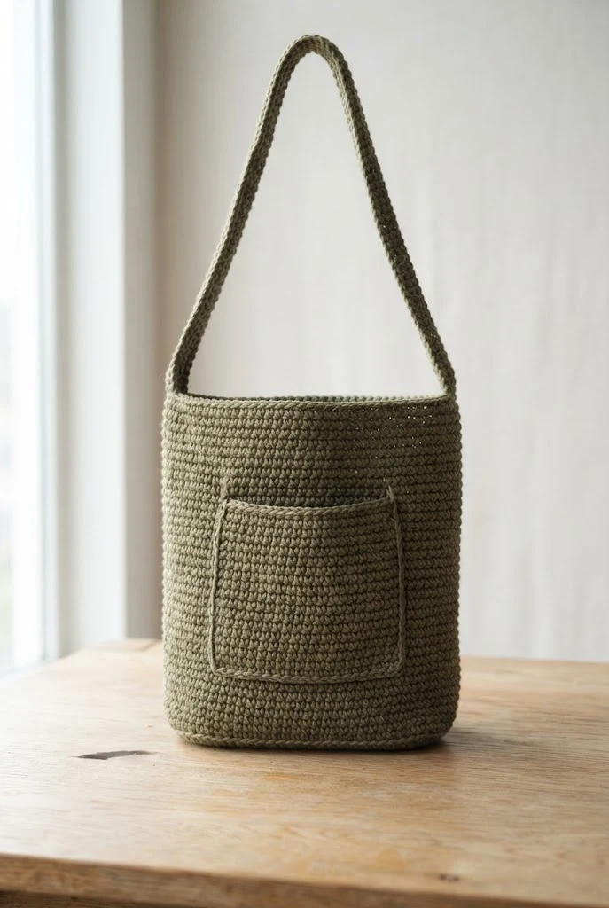 Minimalist Charcoal Mesh Market Bag — crochet jute bag style outfit