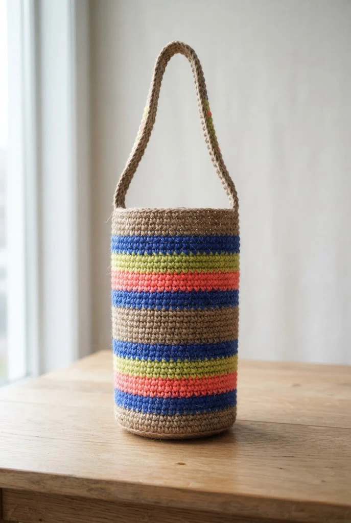 Neon Pop Sporty Jute Sling — crochet jute bag style outfit