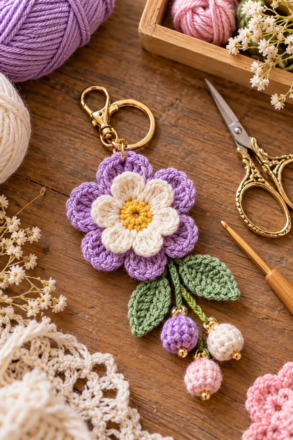 crochet key chains free pattern flower — Outfit 15 — crochet key chains free pattern flower style outfit