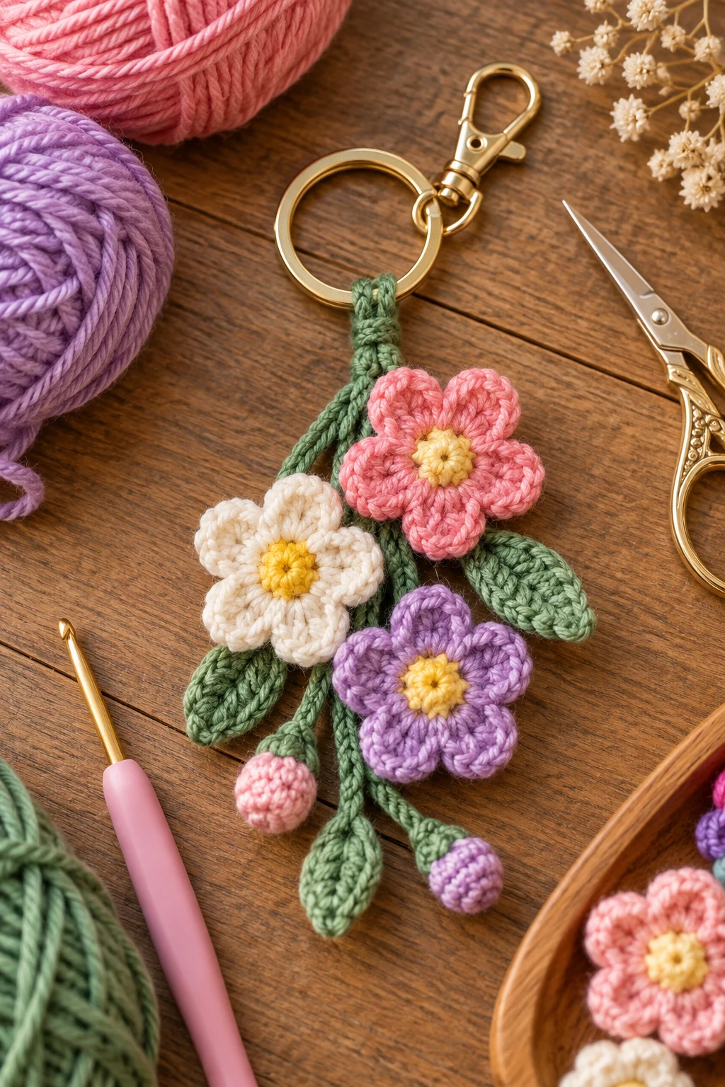 crochet key chains free pattern flower — Outfit 6 — crochet key chains free pattern flower style outfit