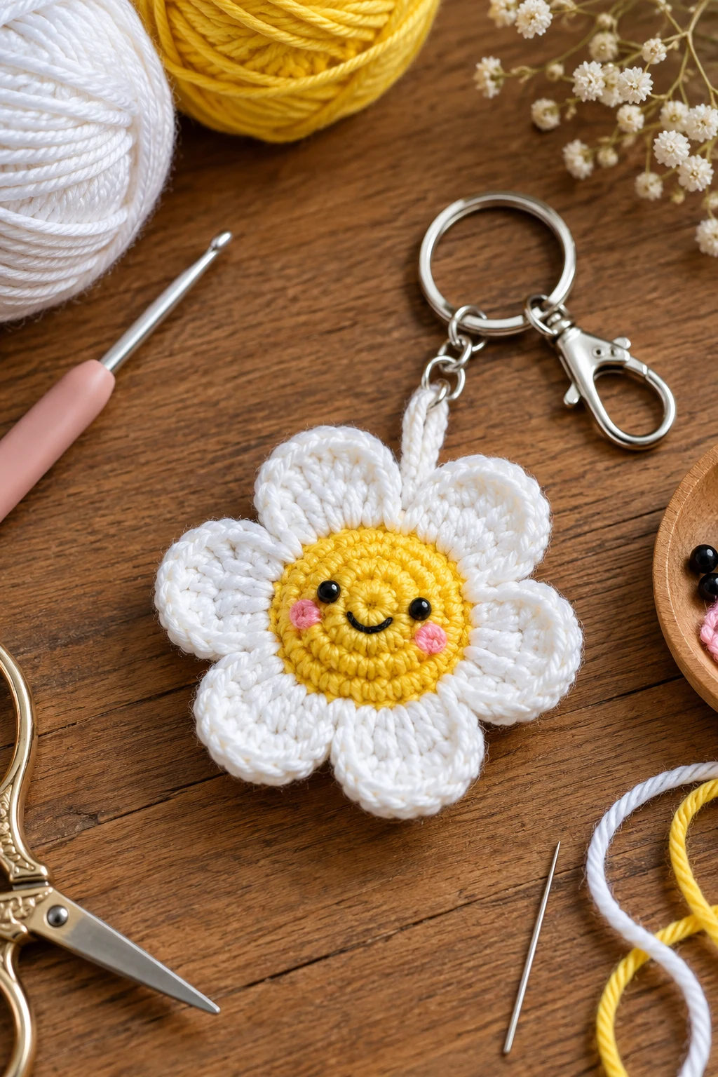 crochet keychain flower — Outfit 1 — crochet keychain flower style outfit