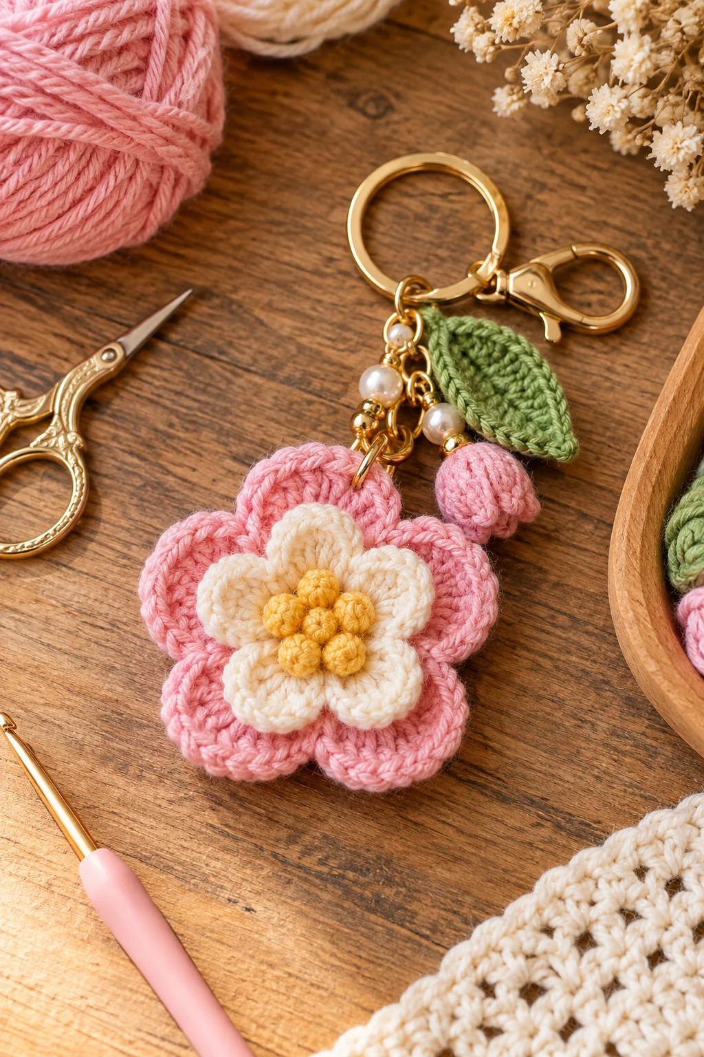 crochet keychain flower — Outfit 10 — crochet keychain flower style outfit