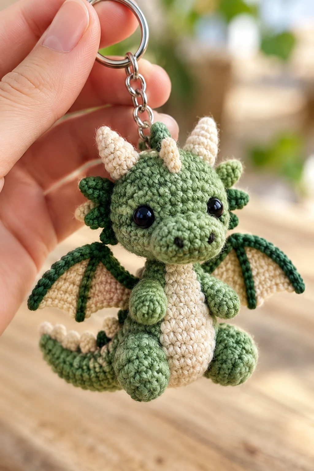 Crochet Dragon Keychain — crochet keychain ideas for boys style outfit